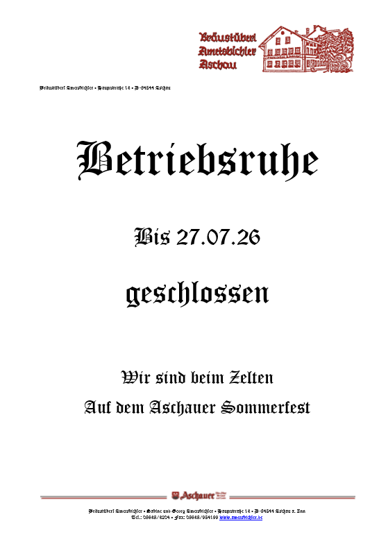 Betriebsruhe